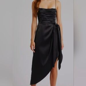 WYAF The Julia Richard Assymetrical Satin Cocktail Dress. Size L (10) NWT